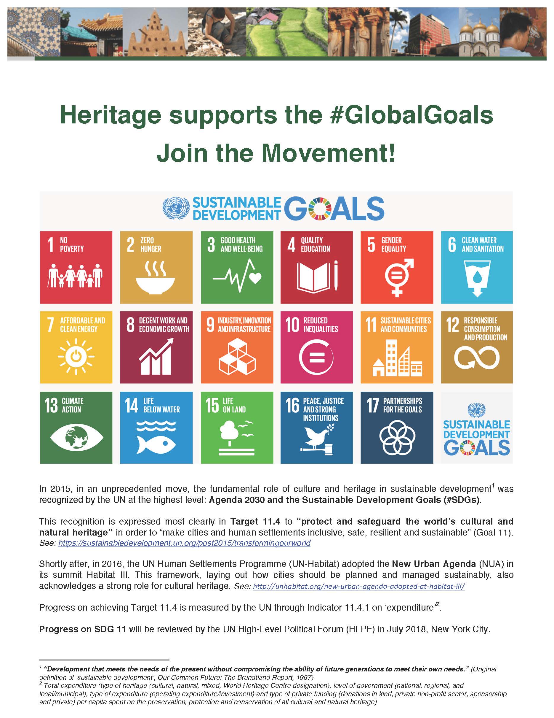 ICOMOS Leaflet SDGs 20171205 cover